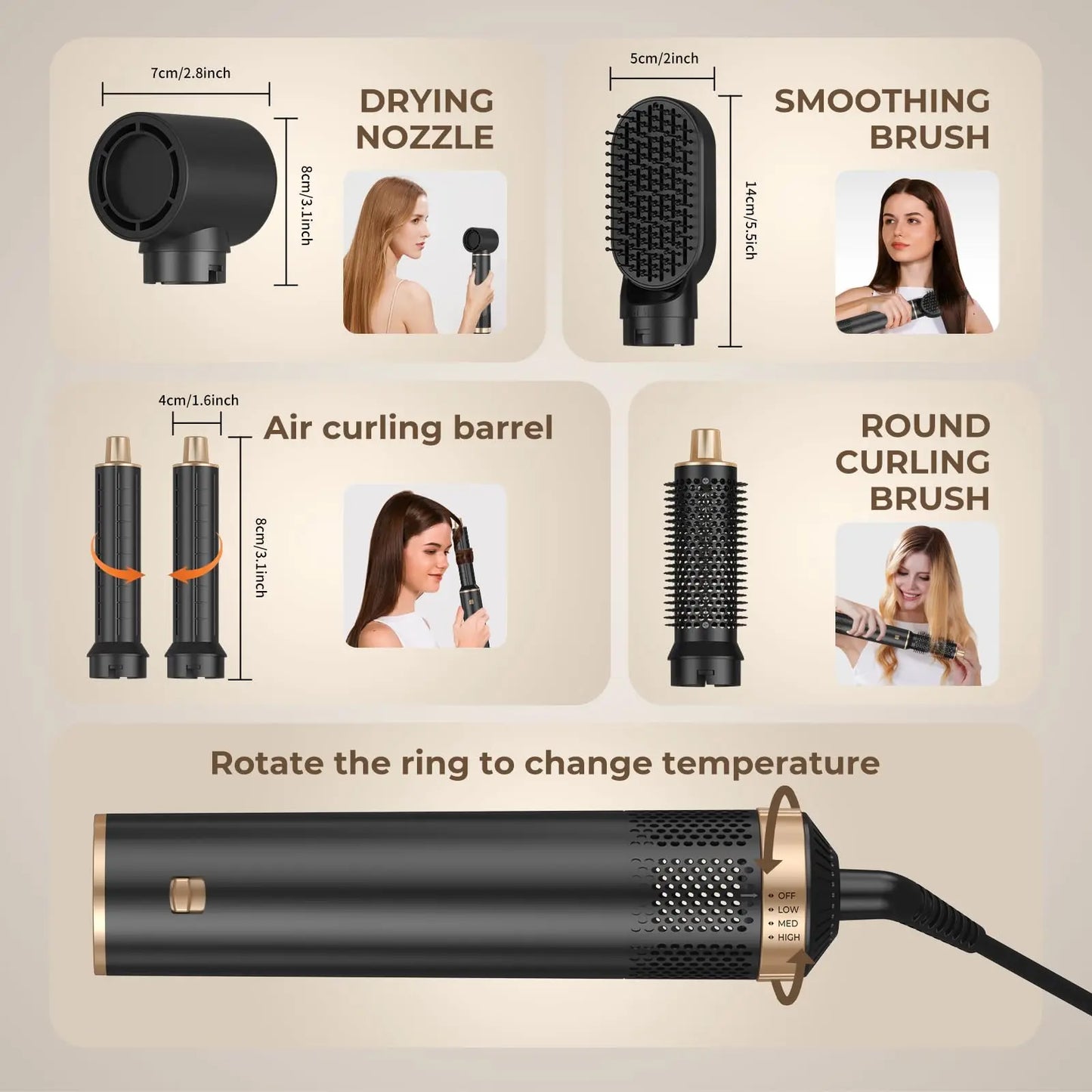 PulseStyler: Moldeador de Aire 5 en 1 Profesional