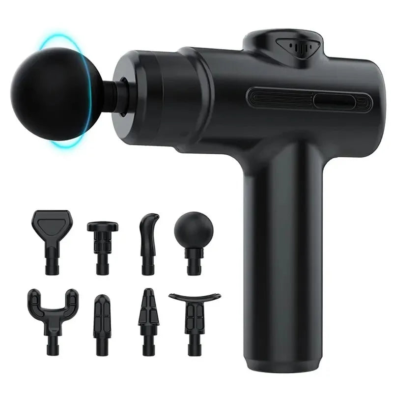 PulseGun Pro: Pistola de Masaje de Percusión (8 Cabezales)