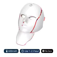 PulseMask Total: Sistema de Fototerapia LED para Rostro y Cuello 7 Colores